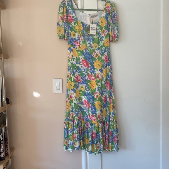 NWT faithful the brand Gabriela midi dress in traina floral print - Picture 6 of 8
